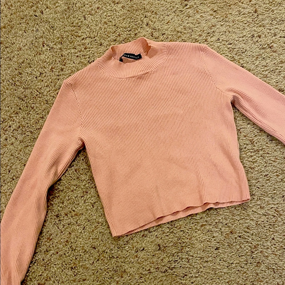 Brandy Melville pink long sleeve sweater #15